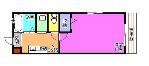 アグリメイト加古川【1階】の間取り
