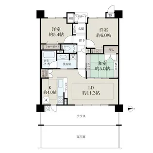イングス奈良大安寺【1階】の間取り