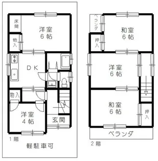 大阪府枚方市須山町【一戸建】の間取り