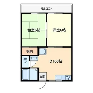 ドミール学園前Ⅱ【1階】の間取り