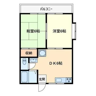 ドミール学園前Ⅱ【1階】の間取り