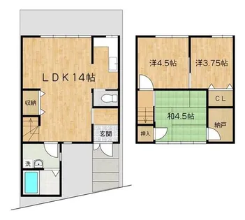 京都府京都市伏見区桃山最上町【一戸建】の間取り