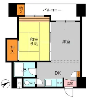 中の島リバーサイドマンション【14階】の間取り