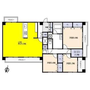 ドムス芦屋【2階】の間取り