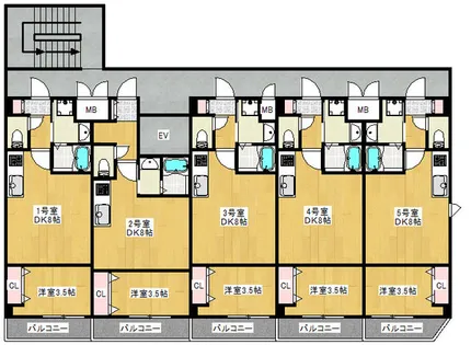 サンフレンドコア【403号室】の間取り