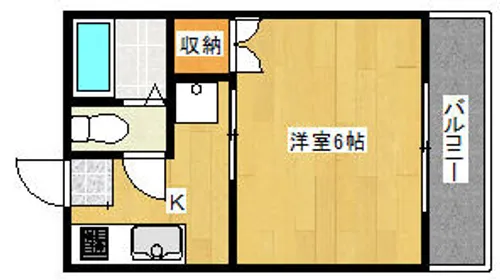 1Kの間取り画像