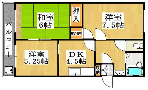 兵庫県神戸市西区水谷3丁目【マンション】の間取り