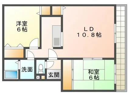 サンライズ黒川【4階】の間取り