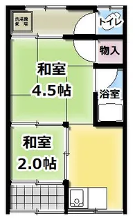 大阪府阪南市石田【アパート】の間取り