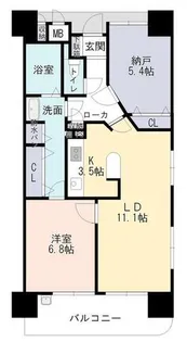 2LDKの間取り画像