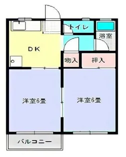 山城ハイツ【202号室】の間取り