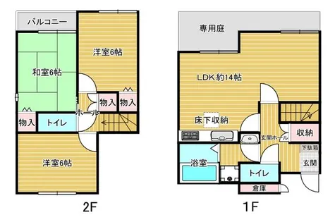 パークビラ福間【1階】の間取り