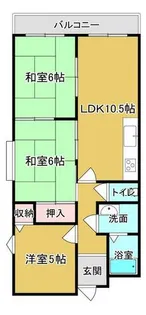 サンライズ天美【403号室】の間取り