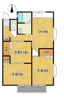 福岡県大牟田市神田町【アパート】の間取り