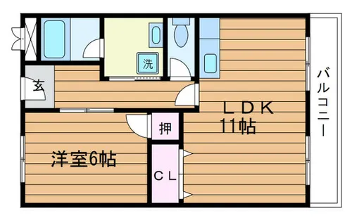 大阪府摂津市千里丘3丁目【マンション】の間取り