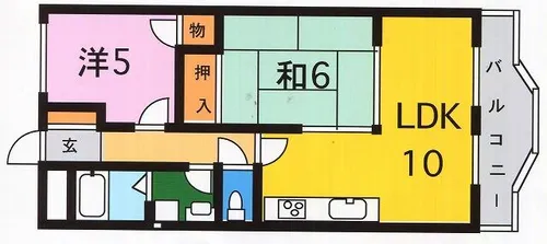 兵庫県尼崎市御園3丁目【マンション】の間取り