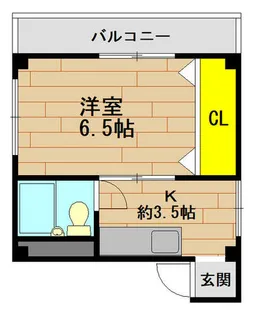 パークハイツ川本【4階】の間取り