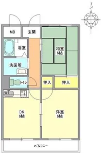 兵庫県姫路市網干区大江島寺前町【マンション】の間取り