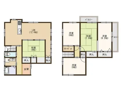 滋賀県大津市南郷4丁目【一戸建】の間取り