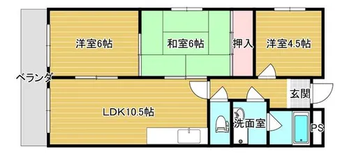 大阪府大阪市平野区瓜破西2丁目【マンション】の間取り