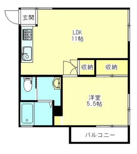 兵庫県伊丹市梅ノ木6丁目【アパート】の間取り