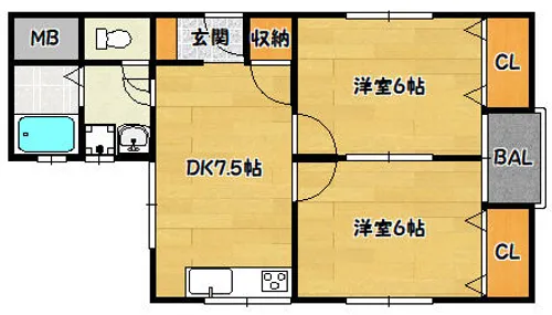 兵庫県神戸市兵庫区下沢通3丁目【マンション】の間取り