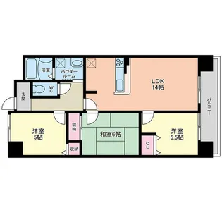 サンロイヤル栗東【2階】の間取り