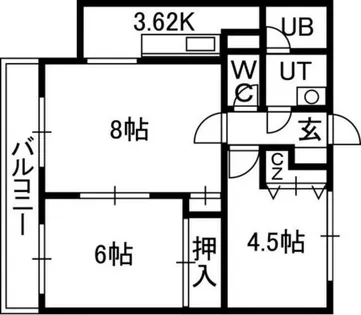 MRハウス【4階】の間取り