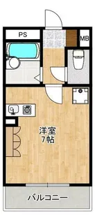フロレスタ三輪【3階】の間取り