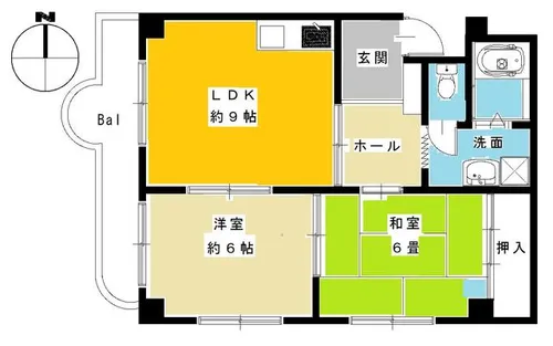 ハイネス山下【204号室】の間取り