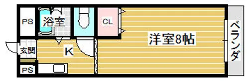 メゾンゆみ【204号室】の間取り