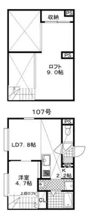 ブローディア元町【107号室】の間取り