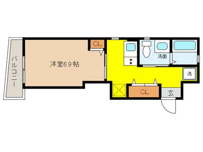 1Kの間取り画像