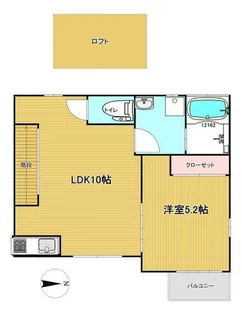 プレステージAGAKEⅡ【202号室】の間取り