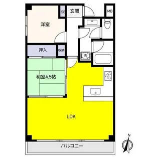 メイピース芦屋【6階】の間取り