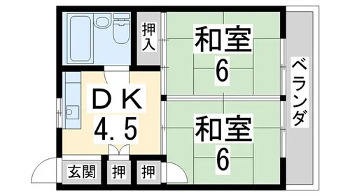 水度マンション【203号室】の間取り