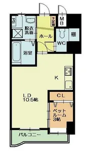 福岡県北九州市門司区下馬寄【マンション】の間取り