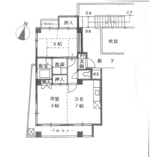 六甲KIハイツ【3階】の間取り