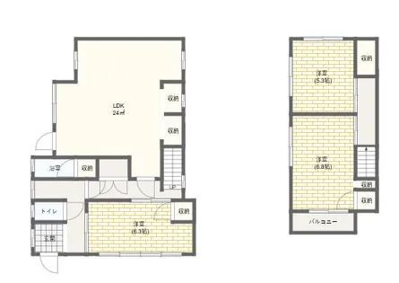福岡県北九州市小倉南区志井2丁目【一戸建】の間取り