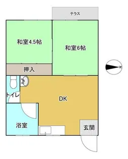 土山協栄ハイツ【1C号室】の間取り