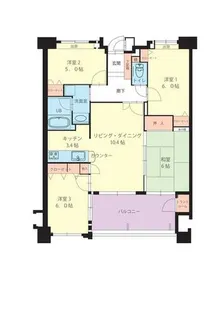 サンリヤン原【2階】の間取り