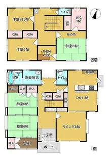 兵庫県三田市ゆりのき台2丁目【一戸建】の間取り