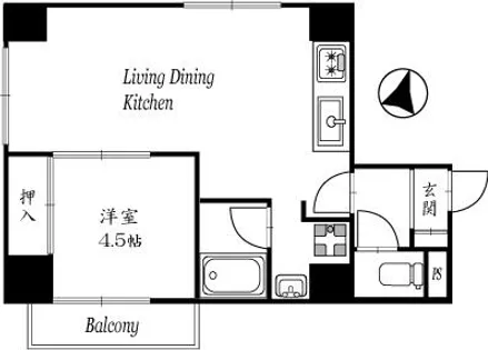ハイム浅野【10階】の間取り