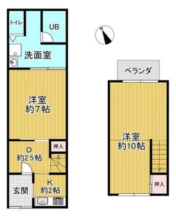 大阪府大阪市大正区平尾2丁目【テラスハウス】の間取り