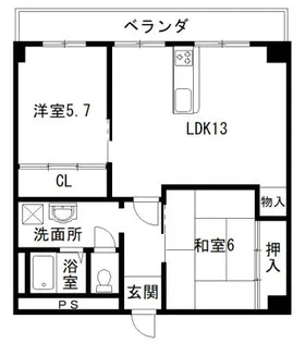 サンシャインハイツ【3階】の間取り