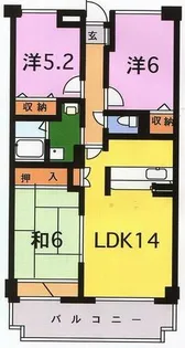 エスポワール園田【603号室】の間取り