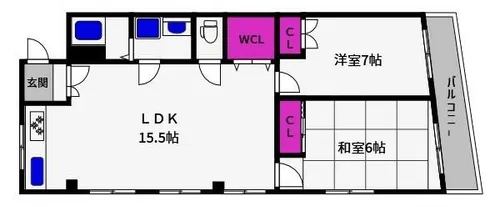 ハローマンション本山【2階】の間取り