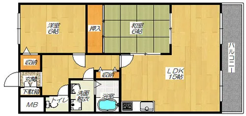 グレース深野【3階】の間取り