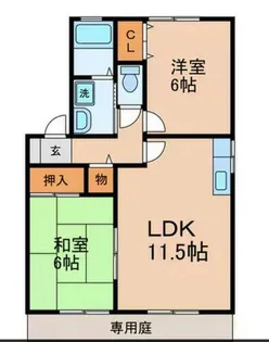 ロジェコウジ【1階】の間取り