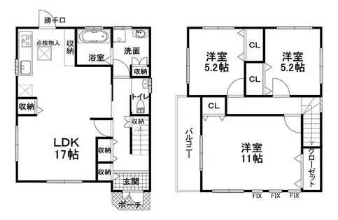 京都府宇治市宇治里尻【一戸建】の間取り